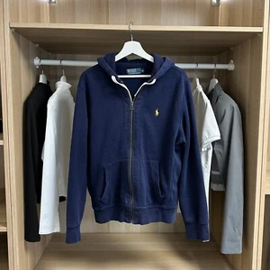 Polo Ralph Lauren Mens Full-Zip Hoodie Size M Navy Track Tracksuit Sweat. - Picture 1 of 5