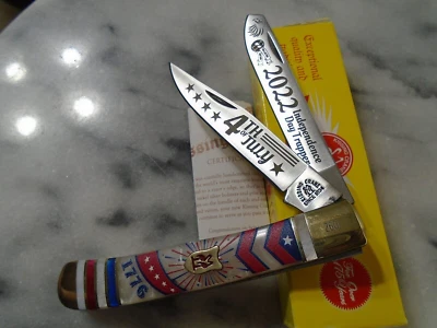Kissing Crane Limited 4th Of July Independence 2 Blade Trapper Pocket Knife 5783