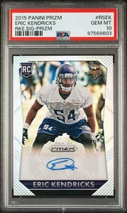 2015 Prizm Eric Kendricks Rookie Signatures Silver Prizm /300 PSA 10 POP 1! - Picture 1 of 3