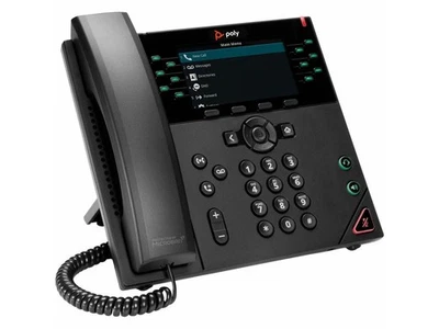 HP Poly VVX 450 IP Phone Corded Desktop Wall Mountable Black VoIP 2x Network - Image 1 of 4