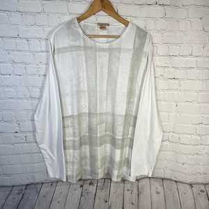 Burberry Brit Tshirt XXl Herren Weiß Langarm 100% Baumwolle Kariert - Bild 1 von 8