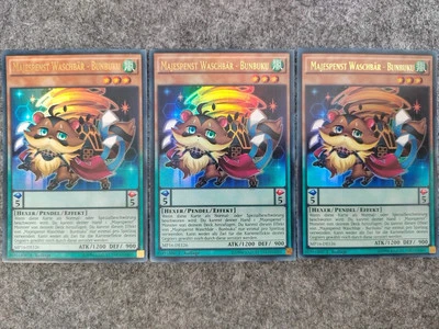 3x MAJESPENST WASCHBÄR - BUNBUKU - MP16-DE126 Ultra Rare / 1. Auflage NM Playset - Bild 1 von 3