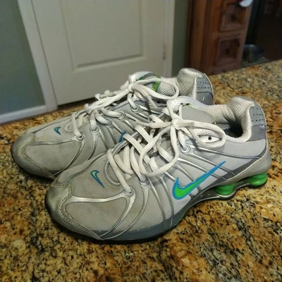 Tênis Feminino Raro Nike Shox Turbo Verde Azul Cinza 361085-031 Tamanho 7 BOM - Imagem 1 de 4