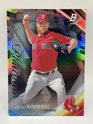 2017 Bowman Platinum Craig Kimbrel #66 Red Sox Black 7/10 NM - Image 1 of 3
