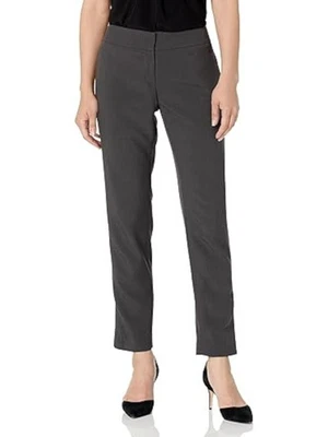LE SUIT PETITE Womens Gray Lined Wear To Work Straight leg Pants Petites 2P - Image 1 of 4