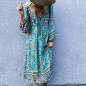 Spell the Gypsy Collective Folk Town Boho Midi Dress Size XS AU / UK 6 / US 2 - Picture 1 of 5