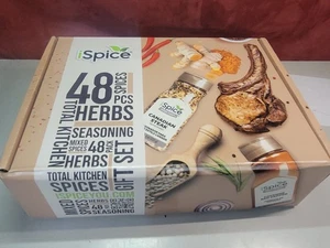 iSpice 48-Pack Starter Spice Set – Essential Herbs, Spices & SeasoningsNew - Picture 1 of 5