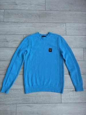 Belstaff Watch Crewneck Sweater Wool Men's Blue Size L Large - Image 1 of 4