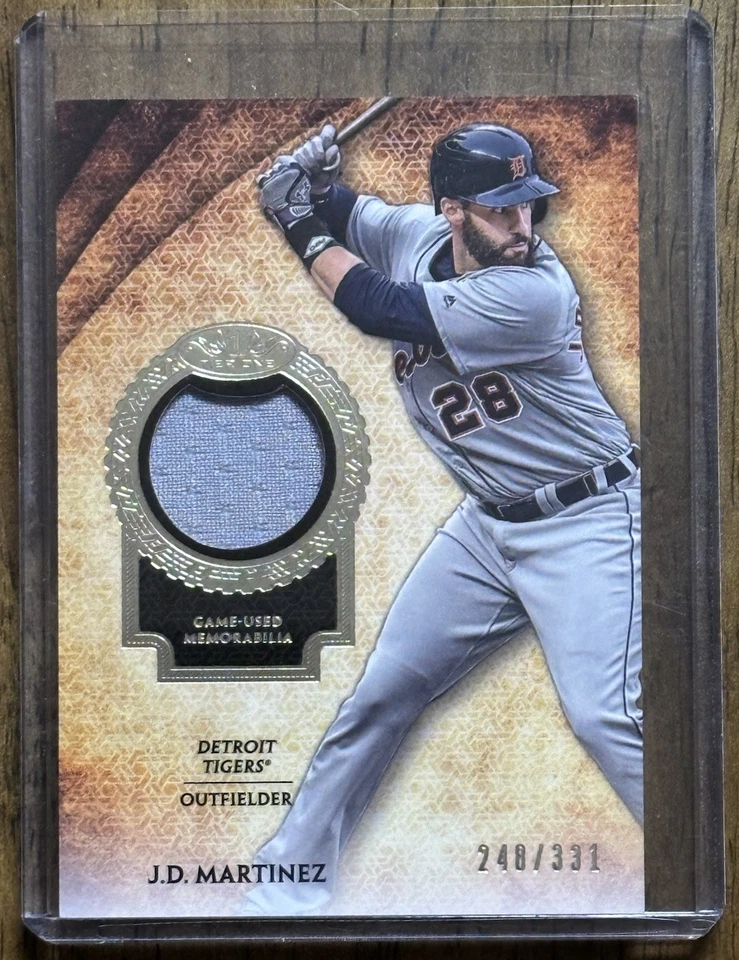 2017 Topps Tier One Relics JD Martinez Jersey Patch card #d 248/331 - Tigers - Image 1 of 2