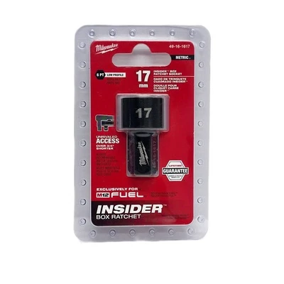 Milwaukee 49-16-1617 INSIDER Box Ratchet Sockets 6 Point 17mm - Image 1 of 2