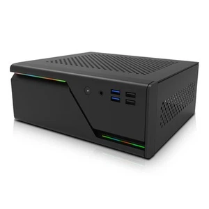 Mini ITX HTPC Desktop Case 5V ARGB Front Panel 4 USB Ports Supports 1U Power Sup - Picture 1 of 9