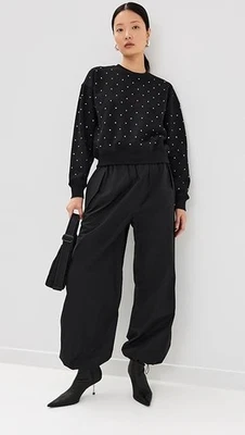 I.N.C International Concepts Studded Sweatshirt, Black, L - Image 1 of 3