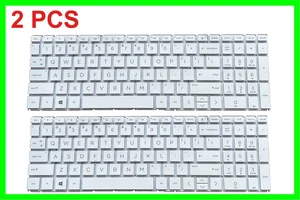 Teclado de diseño de EE. UU. 2 piezas para computadora portátil HP 470 G8 retroiluminado blanco - Imagen 1 de 8