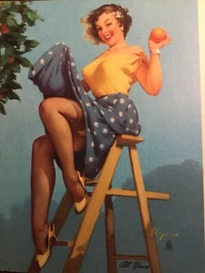 Vintage Vargas Style Pin Up Blotter Origin California - Bild 1 von 4