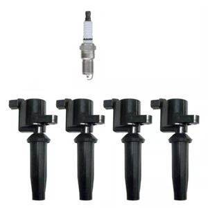 4 Ignition Coils + 4 Autolite AP104 Platinum Spark Plugs For Ford Mercury - Picture 1 of 4