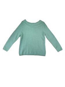 Suéter Croft&Barrow Mujer Talla XL Azul Tejido Manga Larga Diseño Cable y Arlequín - Imagen 1 de 16