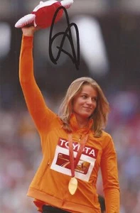 ATHLETICS: DAFNE SCHIPPERS FIRMADO 6x4 MEDALLA FOTO DE ACCIÓN + CERTIFICADO DE AUTENTICIDAD *RIO 2016* - Imagen 1 de 1