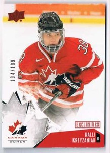 2015-16 UPPER DECK TEAM CANADA WOMEN EXCLUSIVES HALLI KRZYZANIAK 194/199 #58