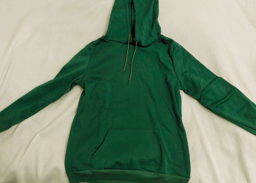 SACAI felpa con cappuccio tasca canguro verde donna uomo maglione shirt maniche lunghe nuova