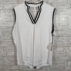 Neu mit Etikett Tail Damen ärmelloses weißes Golf-Polo mit V-Ausschnitt Größe XXL - Bild 1 von 8