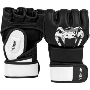Venum Legacy Hook and Loop MMA Gloves - Black/White