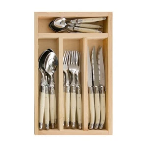 Jean Dubost Simplicite Laguiole Ivory Cutlery Set 24 Piece - Bild 1 von 1