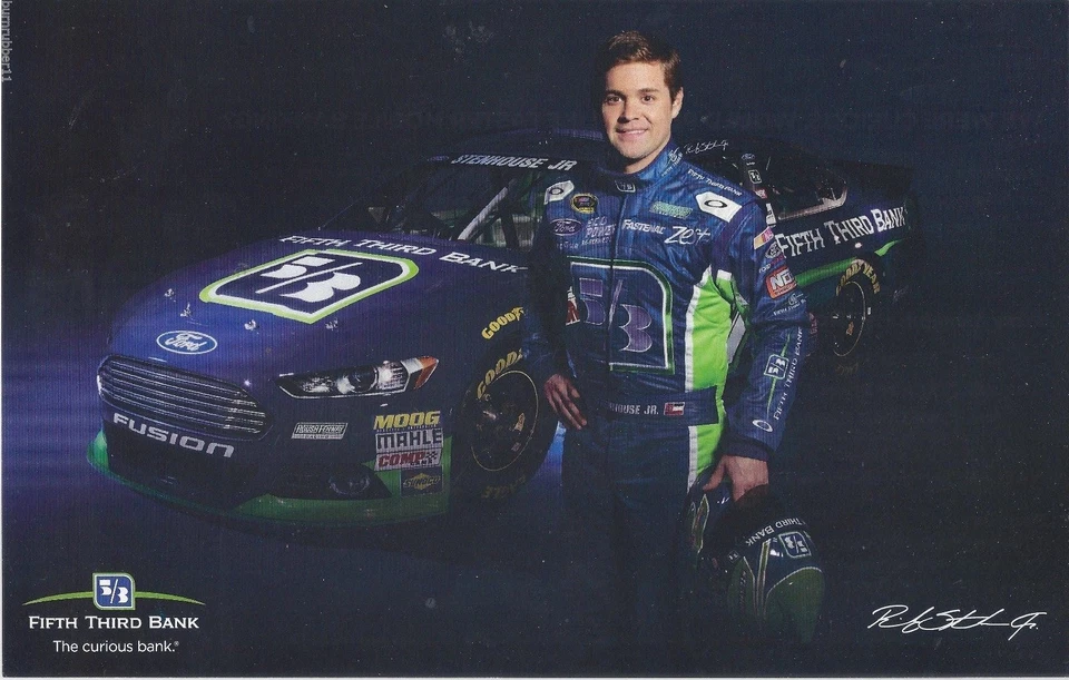 Tarjeta postal 2015 Ricky Stenhouse Jr Quinto Tercer Banco #17 NASCAR SPRINT CUP Foto 1 de 1
