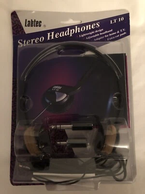 Auriculares estéreo ajustables Labtec de colección modelo LT 10 stock antiguo/sellados 1991 (LEER) Foto 1 de 4