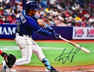 Wander Franco Autographed Tampa Bay Rays 16x20 Swing Photo- JSA *Black - Imagen 1 de 7