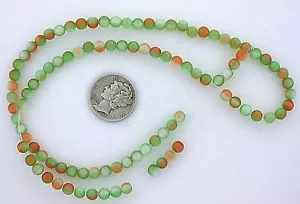 2 Strand 4mm Round Green Orange Round Fiber Optic Bead CLOSEOUT CLEARANCE fobsc1 - Picture 1 of 1
