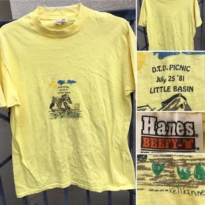 Vintage DTD Picnic July 25 81 Little Basin Picnic Designed By Kellianne T Shirt - Picture 1 of 11