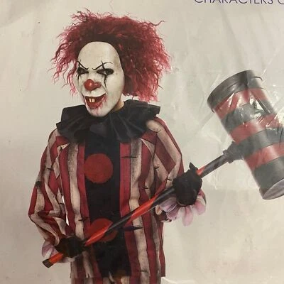 Nightmare Clown Costume Evil Scary Clown Halloween Cosplay Suit Mask New XL Kids - Image 1 of 4