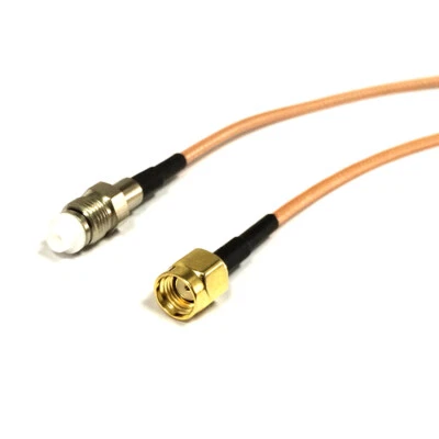 RP SMA Male Inner Hole to FME Male Female Pigtail Cable RG316 15cm 6" NEW - Image 1 of 4