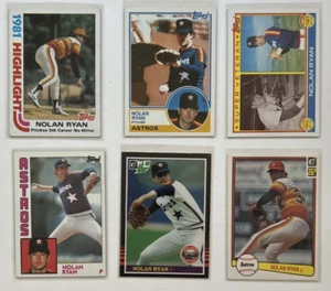 LOT OF 6 DIFFERENT 1980'S NOLAN RYAN CARDS, HOUSTON ASTROS 052225 - Picture 1 of 1
