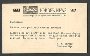 Ca 1948 PC CLEVELAND OH RADIO & ELECTRONICS JOBBER NEW MAGAZINE - Picture 1 of 1