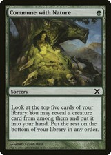 Magic MTG Tradingcard Tenth Edition 2007 Commune with Nature 256/383