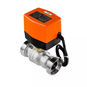 Juego de grifos de bola de motor FSA acero inoxidable 316 DN25 24V AC tuerca latón - Imagen 1 de 7