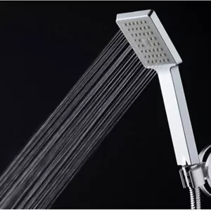 1pcs High Pressure Shower Head Powerful Boosting Spray Bath Water Saving Square - Picture 1 of 8