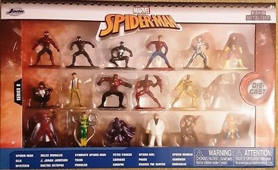 Jada Toys Nano MetalFigs Marvel Spider-Man Die-Cast Figuras Serie 8 Nuevo en Paquete Foto 1 de 2