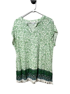 Top túnica J.Jill para mujer talla M mojito verde viñedo estampado borla $99 - Imagen 1 de 7