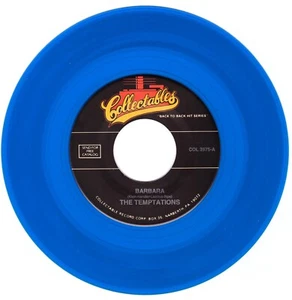 The Temptations - Barbara / The Schoolboys - Angel Of Love 7" Single Blue Vinyl - Imagen 1 de 3