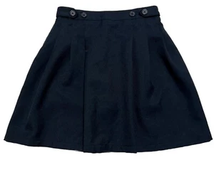CHAPS Size 14 Navy Skort Uniform Skirt Buttons Bottoms Shorts School Girls - Picture 1 of 3