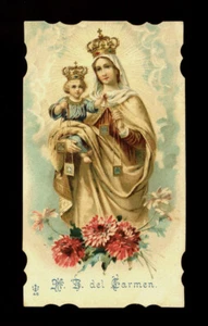 santino cromo-holy card ediz. ECB n.45 MADONNA DEL CARMELO - Picture 1 of 1