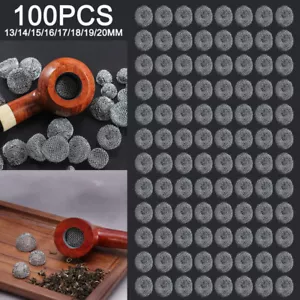 100Pcs/set 13-20MM Smoking Pipe Metal Filter Screen Steel Ball Filters Mesh USA - Picture 1 of 11