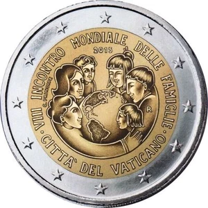 Vatican 2 euro 2015 "World Meeting of Families" BiMetallic coin UNC - Picture 1 of 4
