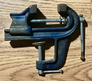 Vintage US Made 5” Inch Clamp on Bench Vise / Anvil Steel / 2” Inch Jaws - Picture 1 of 13