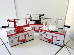 PELE POMME AVEC VENTOUSE EPLUCHE TRANCHE VIDE 3 EN 1 EQUINOX - Photo 1/15