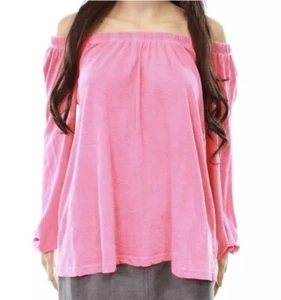Sunnyside NUEVO Prenda para Mujer Rosa Tejido Liso Fuera del Hombro Talla M - Imagen 1 de 6