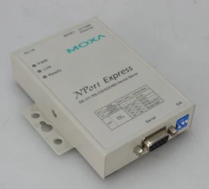 Moxa NPort Express DE-311 RS-232/422/485 Device Server W/ Adapter - Picture 1 of 7