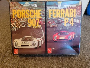 Vintage Porsche 907 & Ferrari P4 AMT 1:24 Model Kit # T419 Open Box Sealed bags - Picture 1 of 11